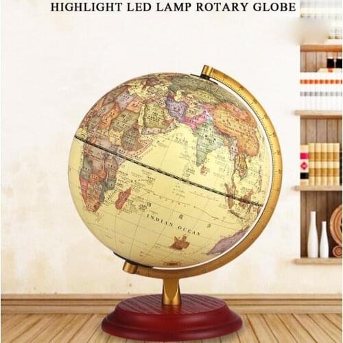 Chinese - English Teaching globes 32cm HD student European Style retro globe ornaments office study living room decoration globe