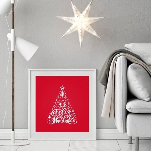 Spanish Merry Christmas Quote Wall Art Canvas Painting Picture Feliz Navidad Poster Prints Christmas Gifts Spain Home Room Decor