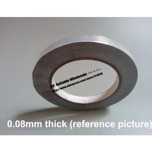 65mmx40M 0.08mm thickness One Face Conductivity Hot Resist Aluminum Foil Adhered Tape fit for Kitchen, Refrigerator, Pipe Wrap