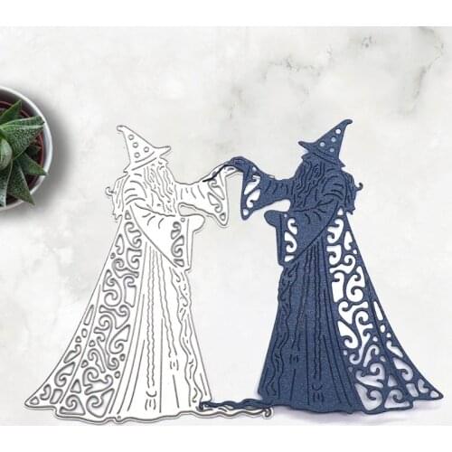 Halloween Wizard Metal Cutting Dies Stencil Scrapbooking DIY Album Stamp Paper Card Embossing Decor Craft New Dies for 2020
