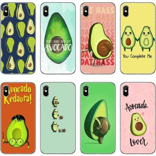 Cartoon avocado fruit food soft phone Case For Samsung Galaxy A70 A60 A50 A40 A30 A10 A9 A8 A6 Plus A7 A5 A3 2018 2017 2016