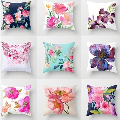 Noridc Modern Minimalist Flower Pillowcase Home Decor Cushion Cover Office Living Room Sofa Throw Pillow Cover 45x45cm