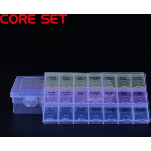 21 Grids Transparent Plastic Storage Box for Small Component Jewelry Tool Box Bead Pills Organizer Nail Art Tip Case