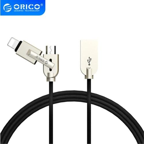 ORICO MLS Lighting Micro USB 2-in-1 Cable 2.4A Max Fast Charger Adapter Cable For iphone ipad Samsung Xiaomi Huawei
