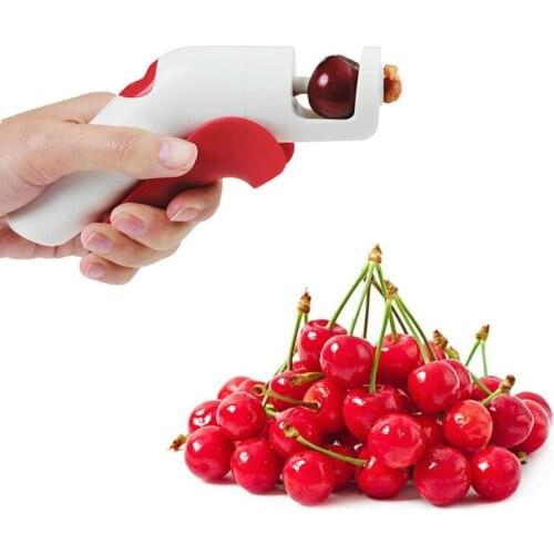 1 Pc Creative Cherries Pitters Plastic Fruits Tools Fast Remove Cherry Seed Removers Enucleate Keep Complete Free Shipping