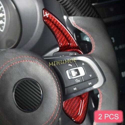 Carbon Fiber Steering Wheel Paddle Shifter For VW Golf 6 GTI R GTD Passat B7 Tiguan Polo GTI Touareg Scirocco Eos Sharan Red