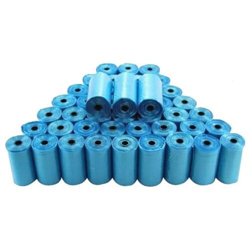 Blue 40 Rolls Pet Poop Bags Dog Cat Waste Pick Up Clean Bag A Roll of 15 Bags Pet Travel Pet Carrier -20