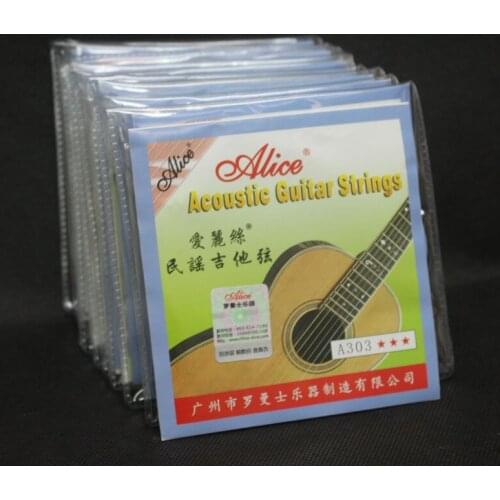 20 Sets Alice A303 Super Light 011-052 Stainless Silver-plated Copper Alloy Acoustic Guitar Strings