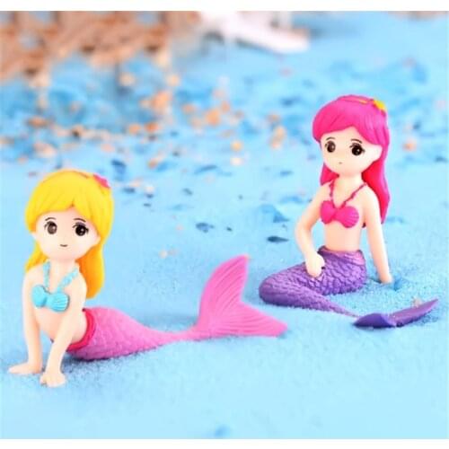 Mini Mermaid Party Cupcake Happy Birthday Cake Topper Birthday Party Decoration Mermaid Clouds Accessories Girl Party Supplies-S