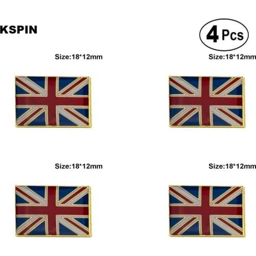 United Kingdom Lapel Pin Flag badge Brooch Pins Badges 4pcs