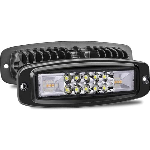 1pcs 48W Flush Mount LED Lights Pods Driving Lights Work Light Flash LED Lights for Offroad Truck UTV 4x4 Boat Grill Mount