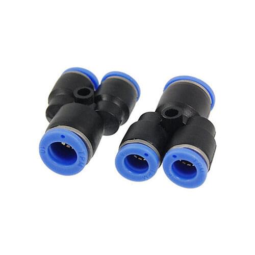 2 Pcs 10mm to 8mm Y Union Instant Connector Fittings