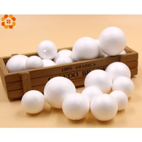 20PCS 30/35/40/45MM DIY White Foam Modelling Polystyrene Styrofoam Ball Kids Gift Christmas Party Decorations DIY Craft Supplies