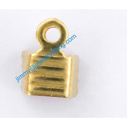 2013 jewelry findings Base metal foldover crimps for Cord Chain ends shipping free