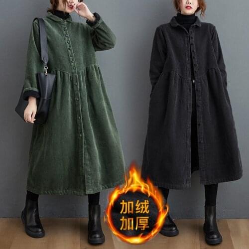 2021 Casual Autumn Winter Coats Parka Overcoat Plus Size Cotton Clothes Women Loose Thick Warm Long Down Jacket Outerwear Female