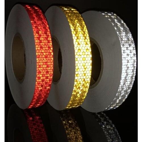 25mmx25m Reflective Bicycle Stickers Adhesive Tape for Bike Safety White Red Yellow Blue Bike Stickers Bicycle Accessories