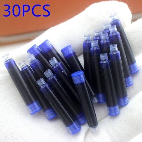 30pc BLUE OR BLACK Standard replacement 2.6MM GIFT Fountain Pen ink