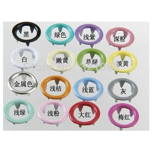 300 sets/lot 9.5mm colour hollow buckle cairica copper button new baby romper clothes to climb clothes button