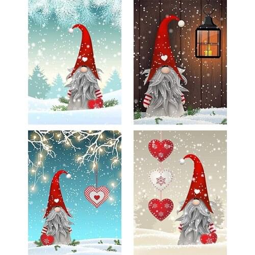 5D Diy Diamond Painting Christmas Landscape Full Rhinestone Embroidery Santa Claus Mosaic Pattern Home Decoration Wall Decor