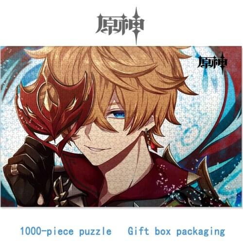 Anime game Genshin Impact puzzle Tartaglia Keqing Qiqi Zhongli Diluc puzzle 1000 pieces personalized gift