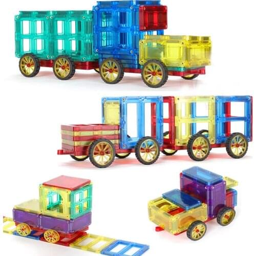 1Pcs Big Size Transparent Magnetic Designer Construction Building Bricks Magnet Blocks Educational Toys For Children Kids Gift