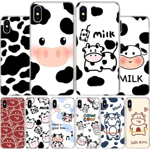 Dairy Cattle Cow Speckle Cute Cover Phone Case For Apple iphone 11 12 Pro XR X XS Max 7 8 6 6S Plus + 7G 6G 5 SE 2020 Coque Popu