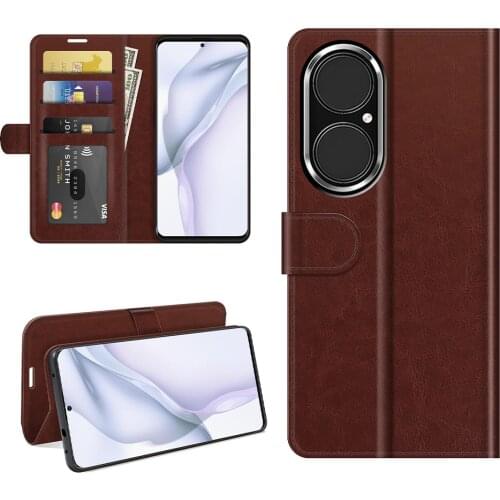 Luxury Leather Protection Bag For Huawei P40 Pro Plus Lite P50 Flip High Quality Cover Silicon Wallet Case With Card Holder