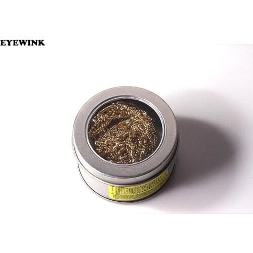 Cleaning Ball Desoldering Soldering Iron Mesh Filter Cleaning Nozzle Tip Copper Wire Cleaner Ball Metal Dross Box Clean Ball