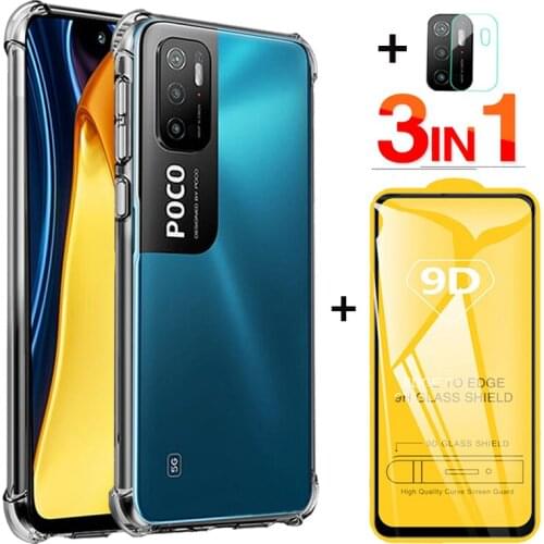 For Xiaomi Poco M3 Pro Cases Soft Silicone Case Poco M3 F3 Poco X3 NFC Pro Transparent Shockproof Case Poco M3 Pro 5G Back Cover