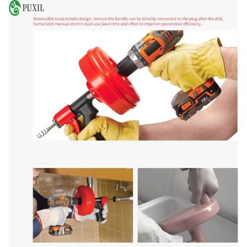 Toilet dredge sewer dredge without drill artifact home hand-cranked pipe machine water plugging tool channel