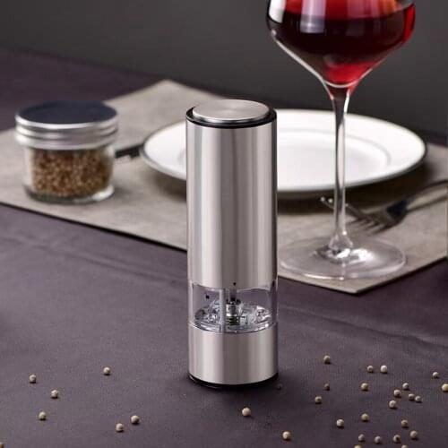 Electric Salt and Pepper Grinder-Battery Operated Salt Pepper Grinder Have Adjustable Coarseness with LED Light