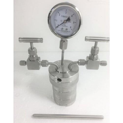 Hydrothermal synthesis Autoclave Reactor vessel inlet outlet gauge 300ml 6Mpa High Quality rh