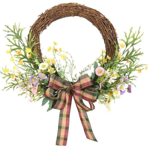 Artificial Antler Leaf Wreath Spring Summer Wreath for Front Door Wedding Party Wall Window Farmhouse Garden Home Decor