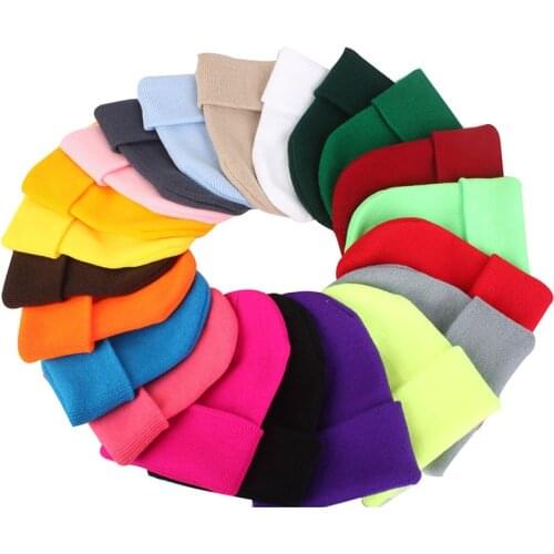 Candy Color Unisex Hat Beanie Spring Winter Knitted Hats For Women Men Caps Hip-hop Bonnet Cap SkullCap Street Dance Hat/Caps