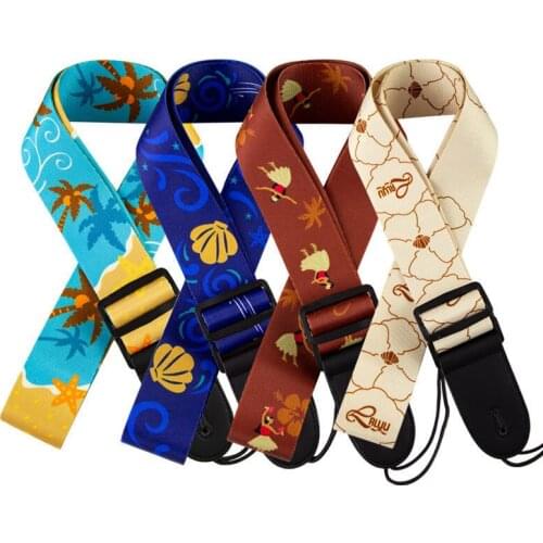 Acoustic Guitar Strap Leather Electric Guitar Bass Classical Free Punch Student Boys and Girls Shoulder Strap