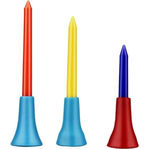 Big Cup Golf Tees for Men and Women Re-Usable Golf Tees, Sturdy, Professional, Premium, Unbreakable, Golf Tee Bag G99D