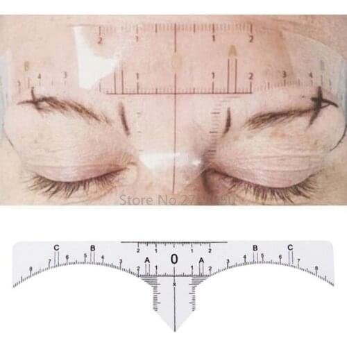 Disposable Adhesive Eyebrow Ruler Guide Sticker Tape Semi-permanent Tattoo Template Measure Eyebrow Stencils Beauty Tool #11