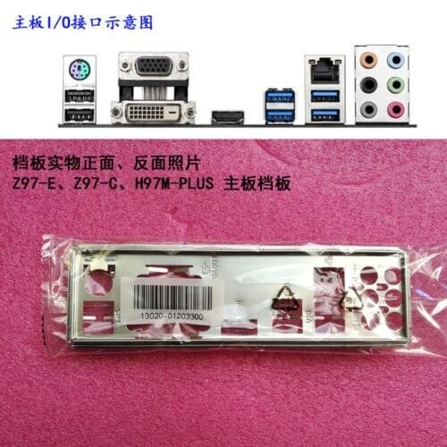 Original IO I/O Shield BackPlate Blende Bracket For ASUS Z97-E , Z97-C , H97M-PLUS