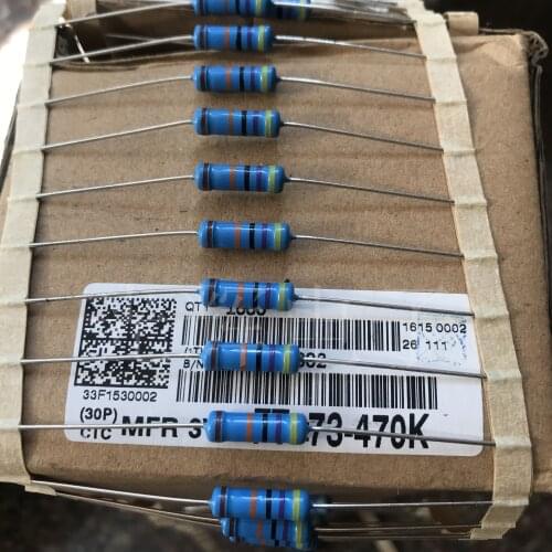 Original new 100% MFR3WSFTE73-470K 3W 1% thick copper foot metal film color ring resistance used gall machine (Inductor)