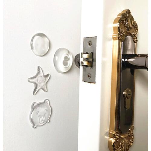 Transparent Safety Shock Absorber Door Handle Bumpers Mute Door Stoppers Wall Protection Security PU Waterable Wall Protectors