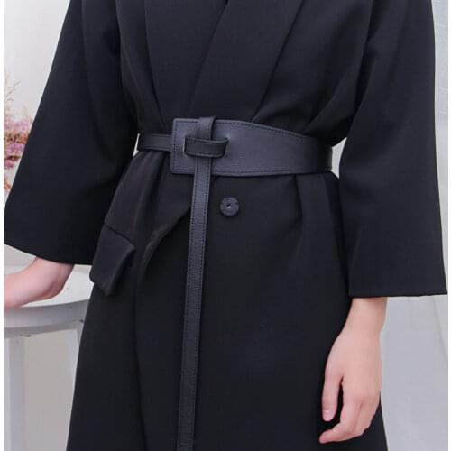 Wide Knot Belts For Women Leather Corset Belt Long Dress Coat Accessories Lady Waistband Straps