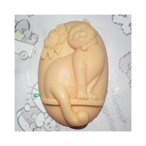 Cat Art Silicone Soap mold Craft Molds DIY Handmade soap molds