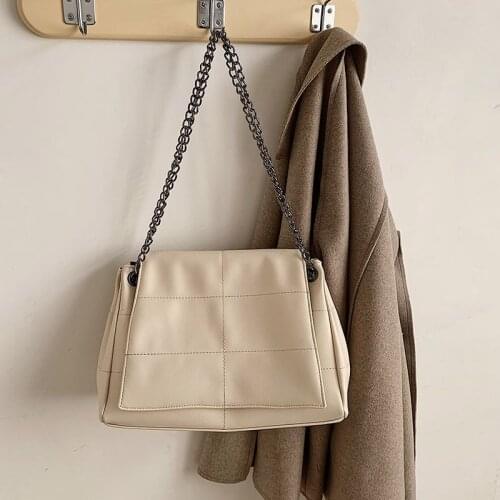 Underarm Crossbody Bag Handbag Women Bag Backpack Shoulder Bag Female Soft Chain Luxury Fashion 2021 PU Leather Simple All-match