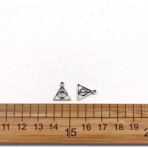 12x12mm Triangle Round Charm Pendant For Jewelry Making