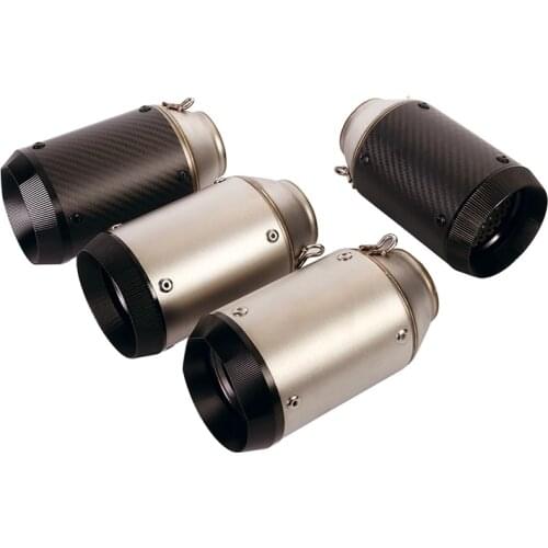 Universal 51mm 61mm Motorcycle Exhaust Muffler Pipe Dirt Bike ATV Escape Removable DB Killer Silencer Stainless Steel Carbon