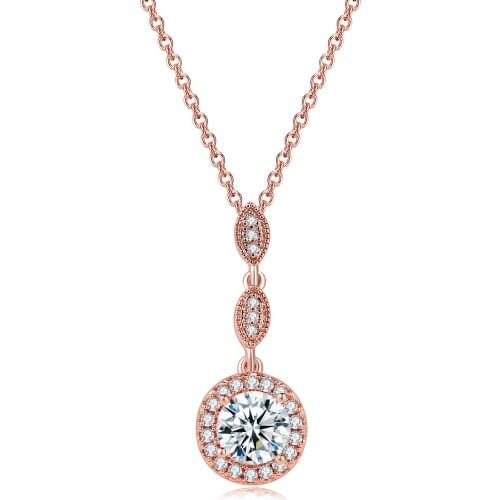Top Quality N428 CZ Crystal Rose Gold Color Fashion Pendant Jewelry Made with Austria Crystal Elements HotSale