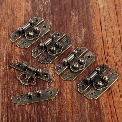 5pcs Box Latch Hasps 25*48mm Lock Catch Latches for Jewelry Box Suitcase Buckle Clip Clasp Furniture Hardware