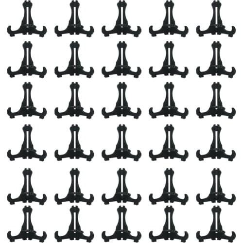 1.3 inch Mini Black Display Stand Easel for Coin Air-Tite Holder Capsules Challenge Medals Casino Chips (Qty30)