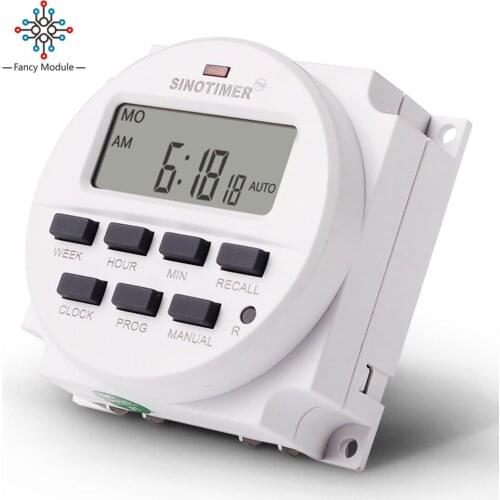 1 Second Interval 5V 12V 110V 220V Power Supply 7 Days Weekly Programmable Digital Electronic Lighting Daily Timer Switch