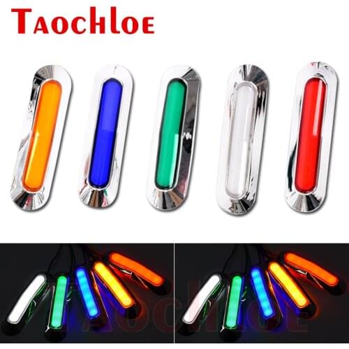 10Pcs 24V Truck Side Marker Lights 6 LED Tail Lamp Turn Signal Trailer Lorry Bus Boat Car Bumper Clearance Light Red White Amber